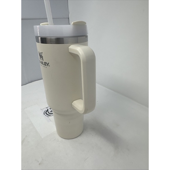 STANLEY Adventure Quencher Travel Tumbler Cup 40‎ Oz Cream White Very Good Used - Picture 3 of 7